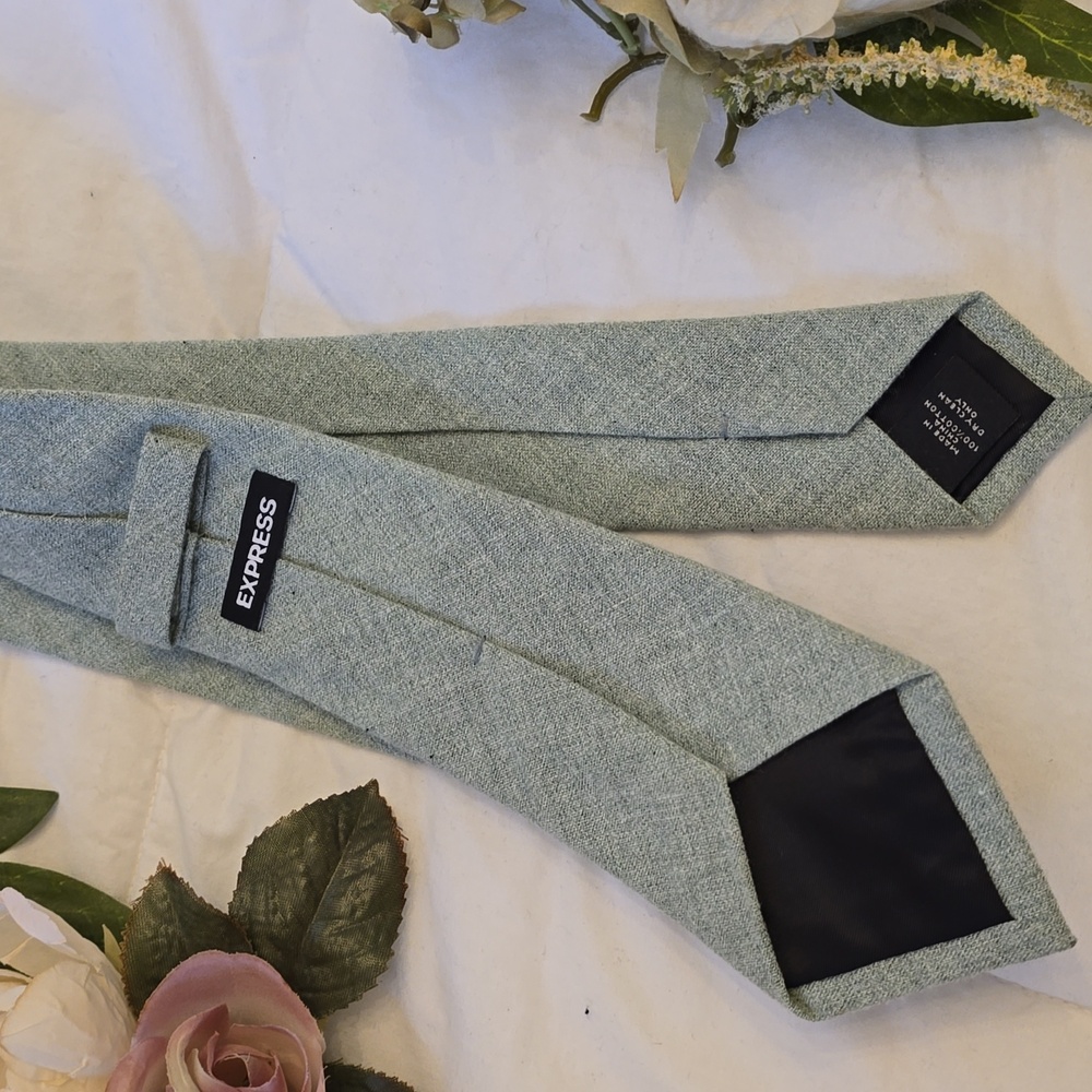 Express Elegant Light Green Tie - Picture 3 of 4
